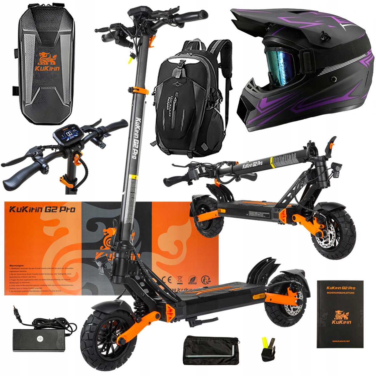 Pojazd Elektryczny KuKirin G2 Pro Abe 500w 48V 15.6AH 65KM 25KM/h +Dárek