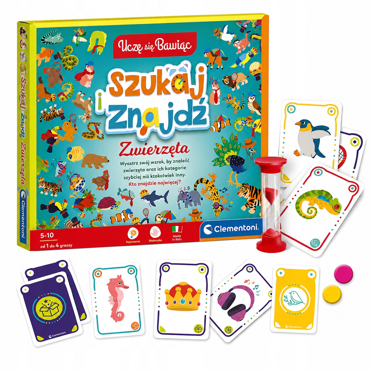 Popatrz I Znajdź Zwierzeta Zabawka Edukacyjna Dla Dzieci Clementoni