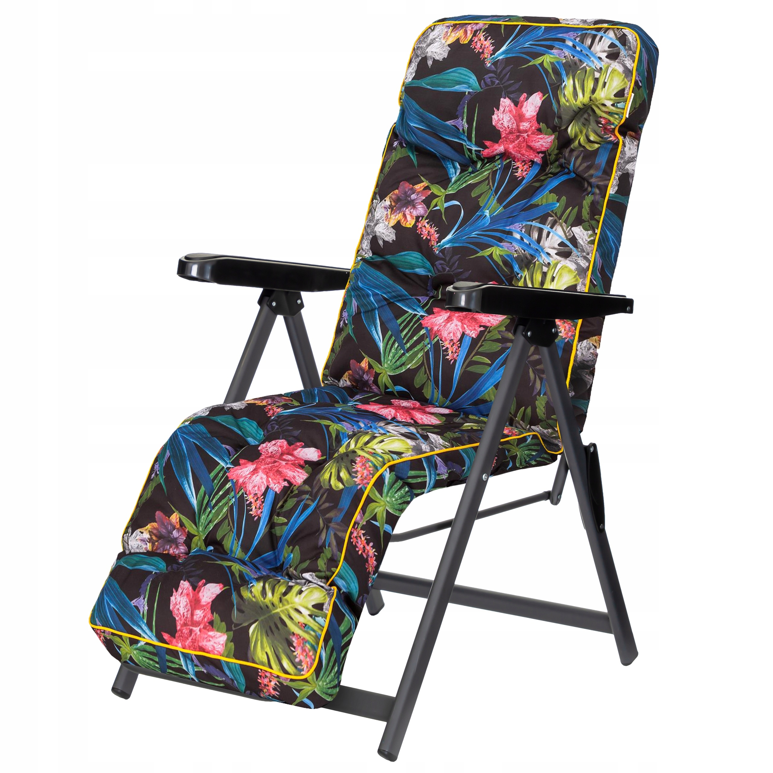Skladací záhradný ležadlo s vankúšom plážové kreslo s reguláciou Hobbygarden