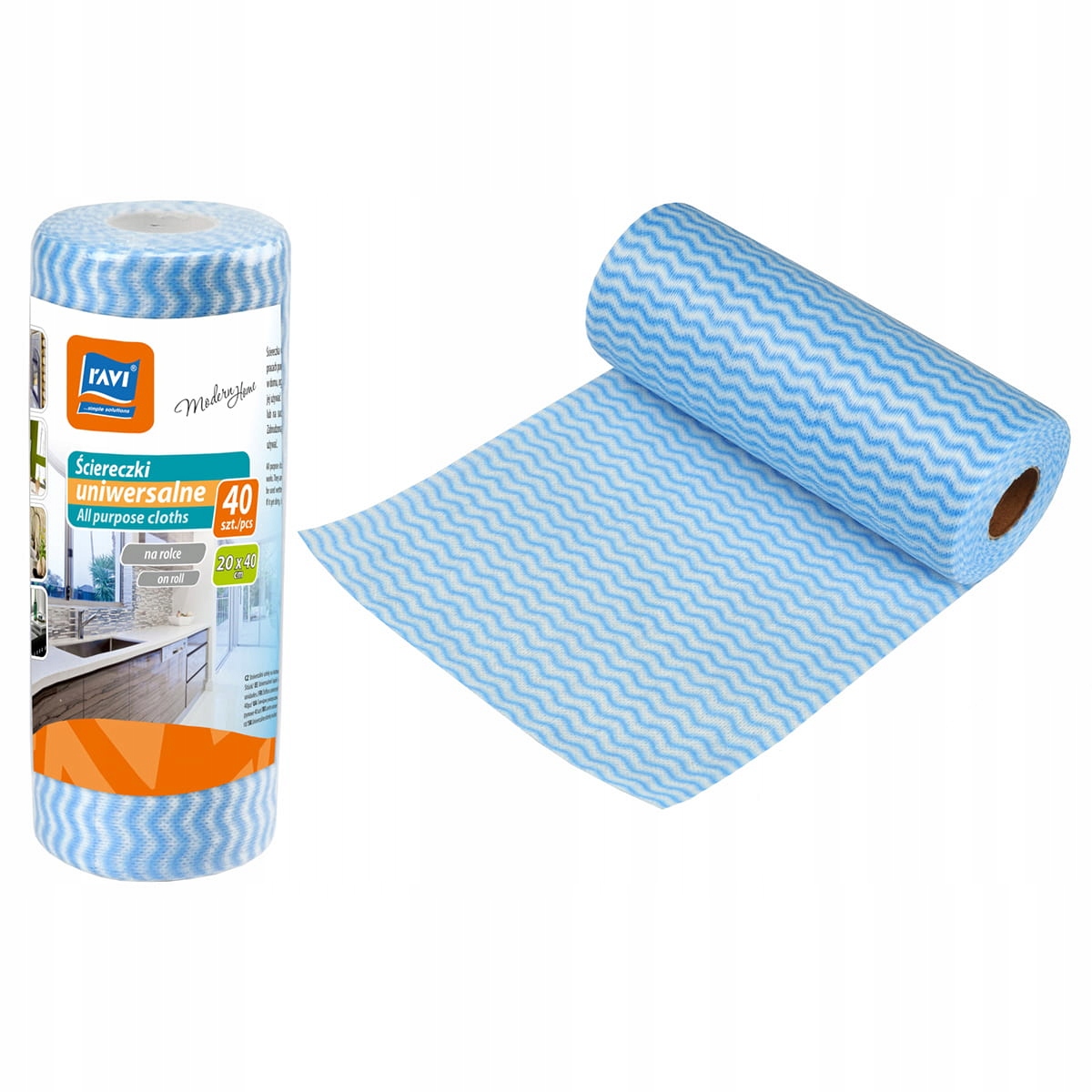 

Ściereczki uniwersalne na rolce 40szt 20x40 Ravi