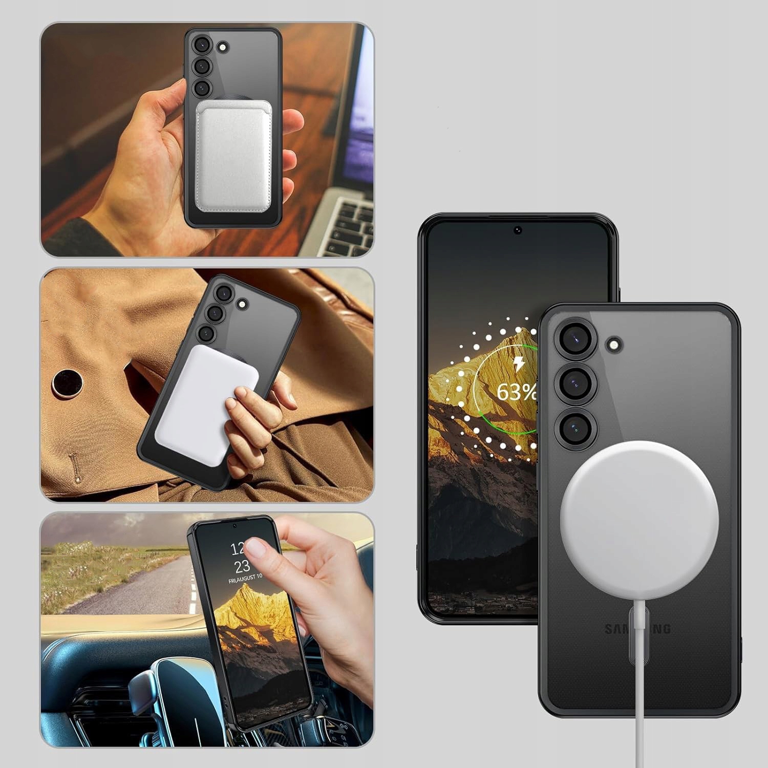 Etui do Samsung Galaxy A55 5G + SZKŁO I MAGNETYCZNE PLATING CASE do MagSafe Typ plecki