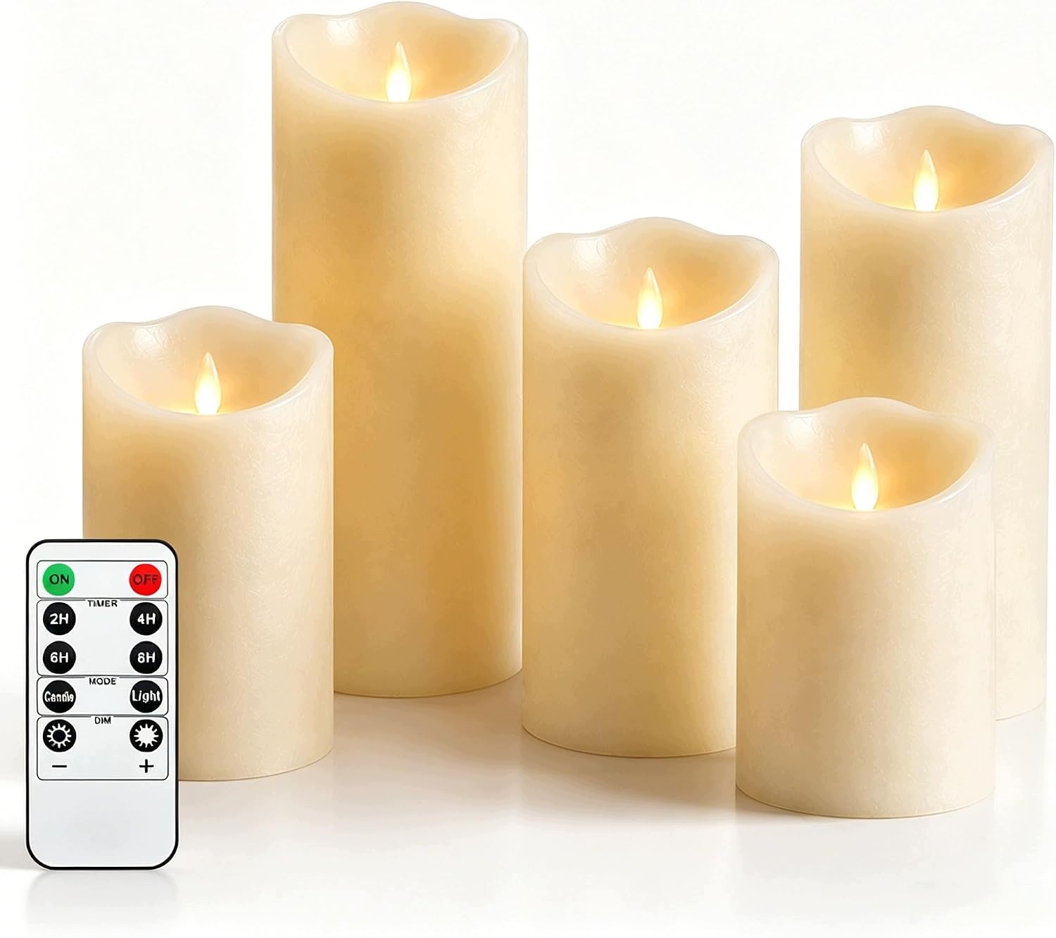 Led Svíčky, Bezplamenné Svíčky, Sada 5 Kusů, S Funkcí Časovače