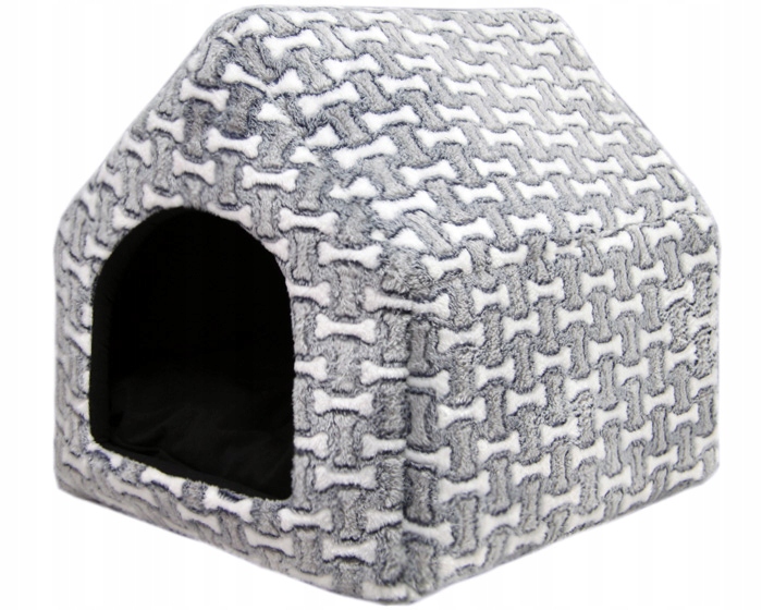 Levně Plyšový domeček budka pelíšek pro malého psa york