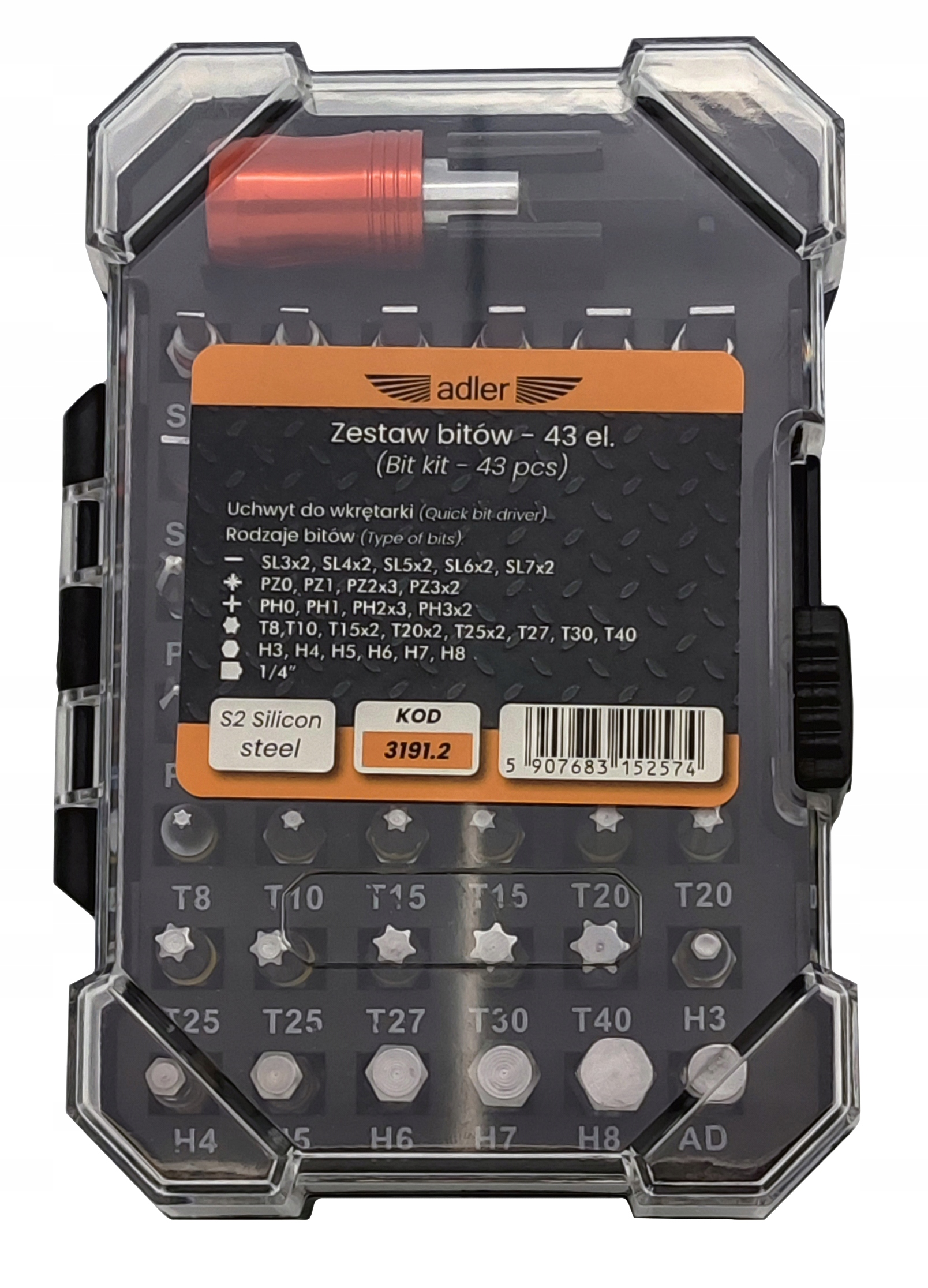 Zestaw bitów 43 elementy ADLER