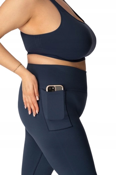 Mona Queen Size Dámské Legíny Base, modré, velikost 2XL