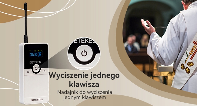 Retekess TT116 System Przewodnika, System Interpretacji Językowej, 200m Model TT116