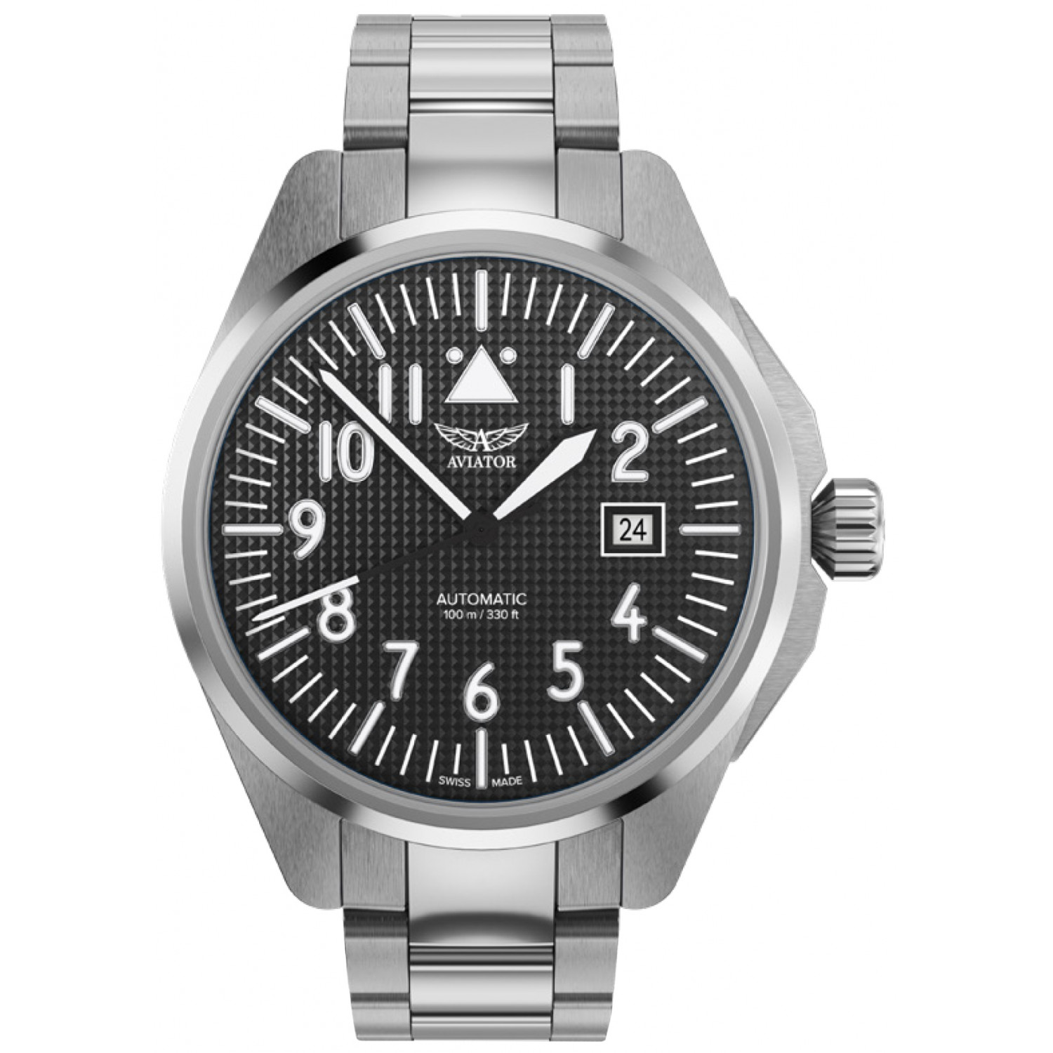 Pánské Hodinky Aviator V.3.39.0.333.5 stříbrný náramek