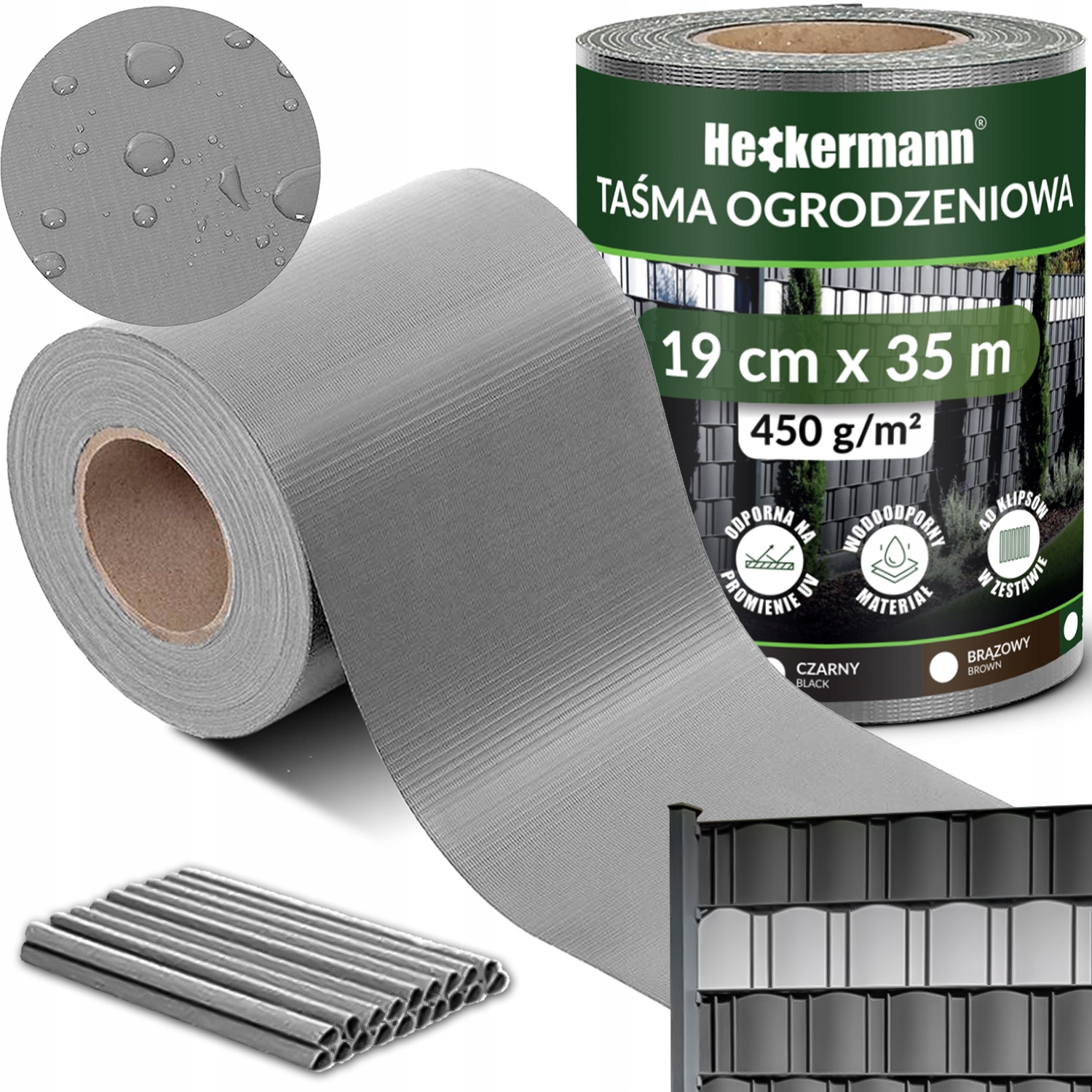 Stínící Panelové Pásy Ochranná Na Oplocení Panelová Plotová Šedá Uv 19 x 35 m