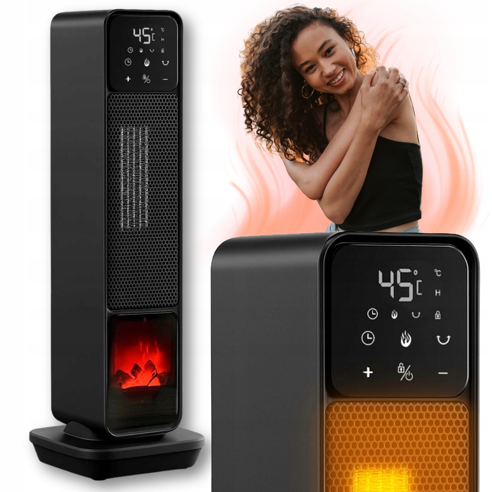 Termoventilátor elektrický Krb regulovaný Farelka sloupový