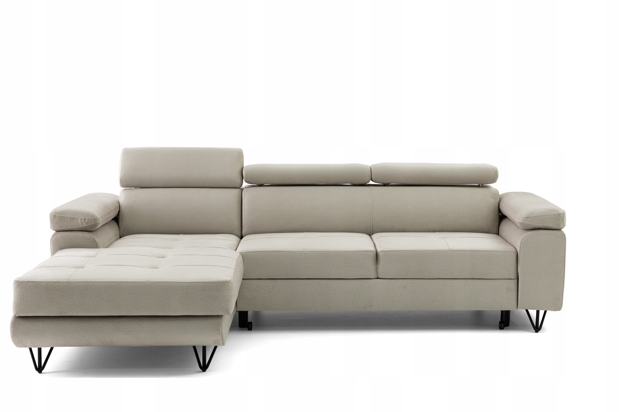 Rohová Sedací Souprava Nastavitelné opěrky hlavy Funkce Spaní