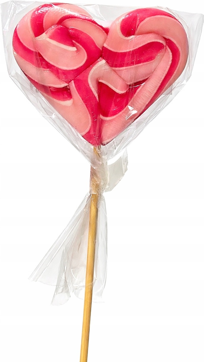 Levně Lízátko na Valentýna Karamelové bez náplně s malinovou příchutí 40 g 24 kusů