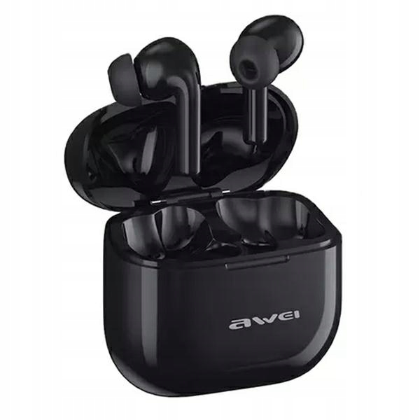 Awei bezdrátová sluchátka Bluetooth 5.3 T1 Pro dokovací stanice černá