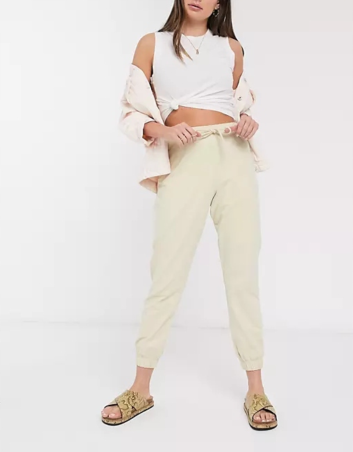 Topshop sales ecru joggers