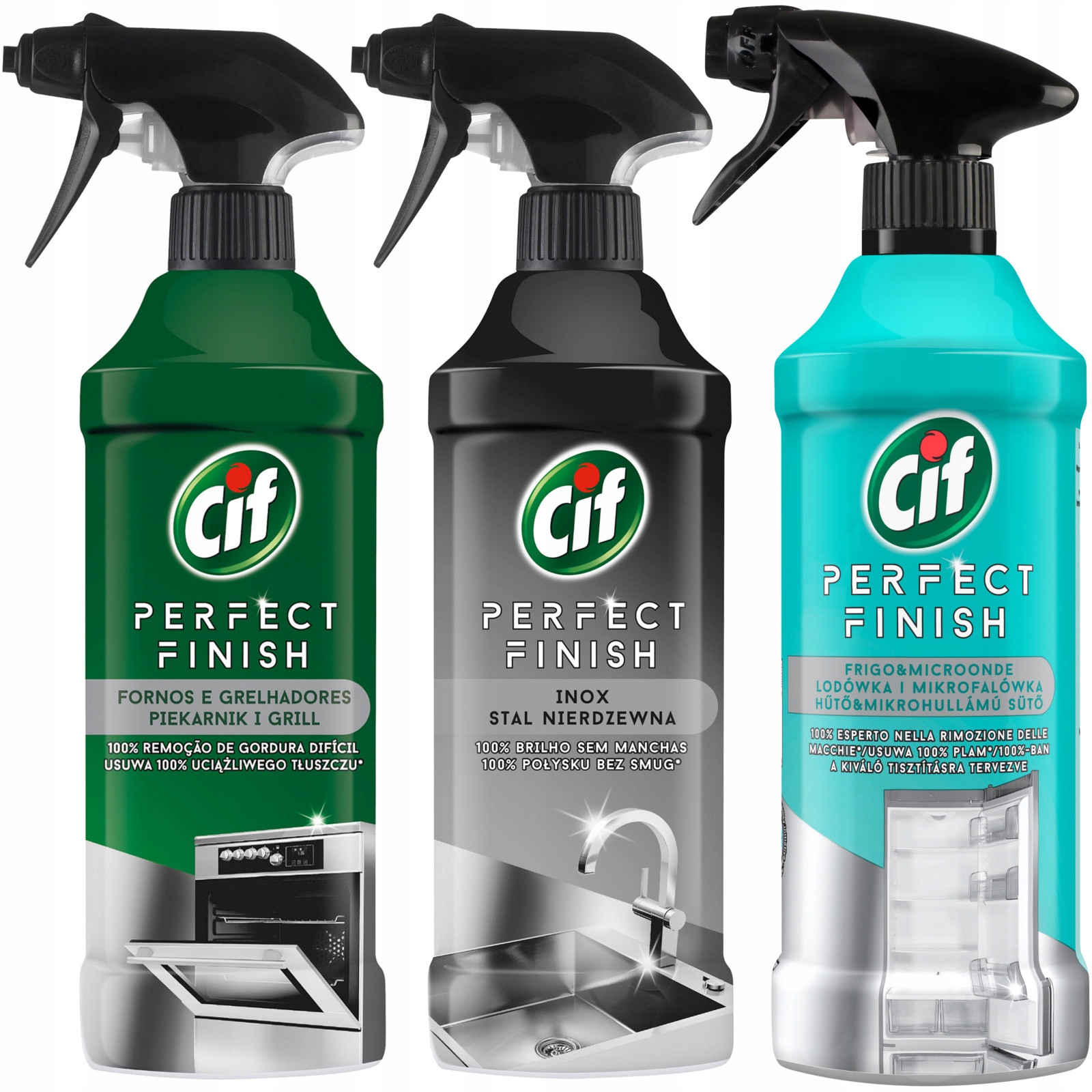 

Cif Perfect Piekarnik Stal Lodówka Spray 3 x 435ml