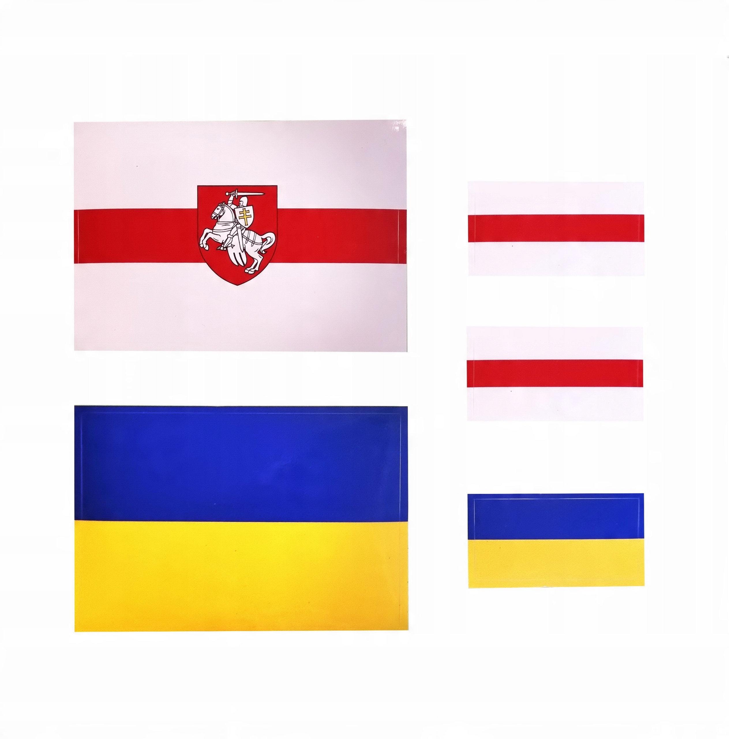 

Wlepy Naklejki Flaga Białoruś Belarus Ukraina 5szt
