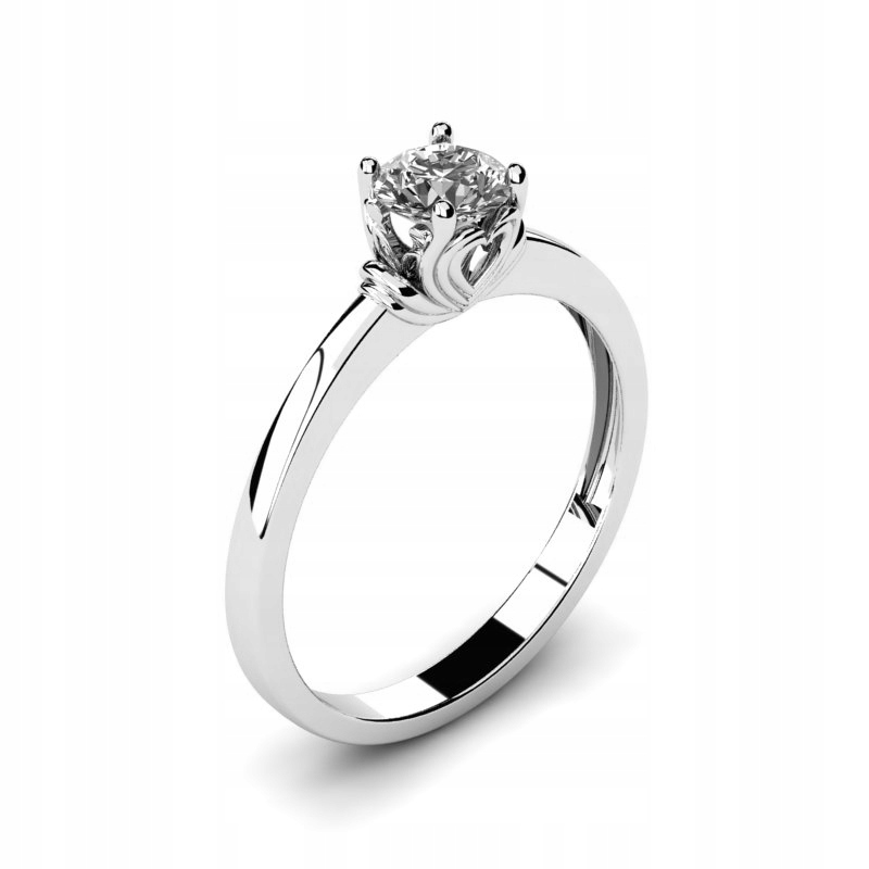 

Pierścionek Z Białego Złota Serce Cyrkonia 5MM