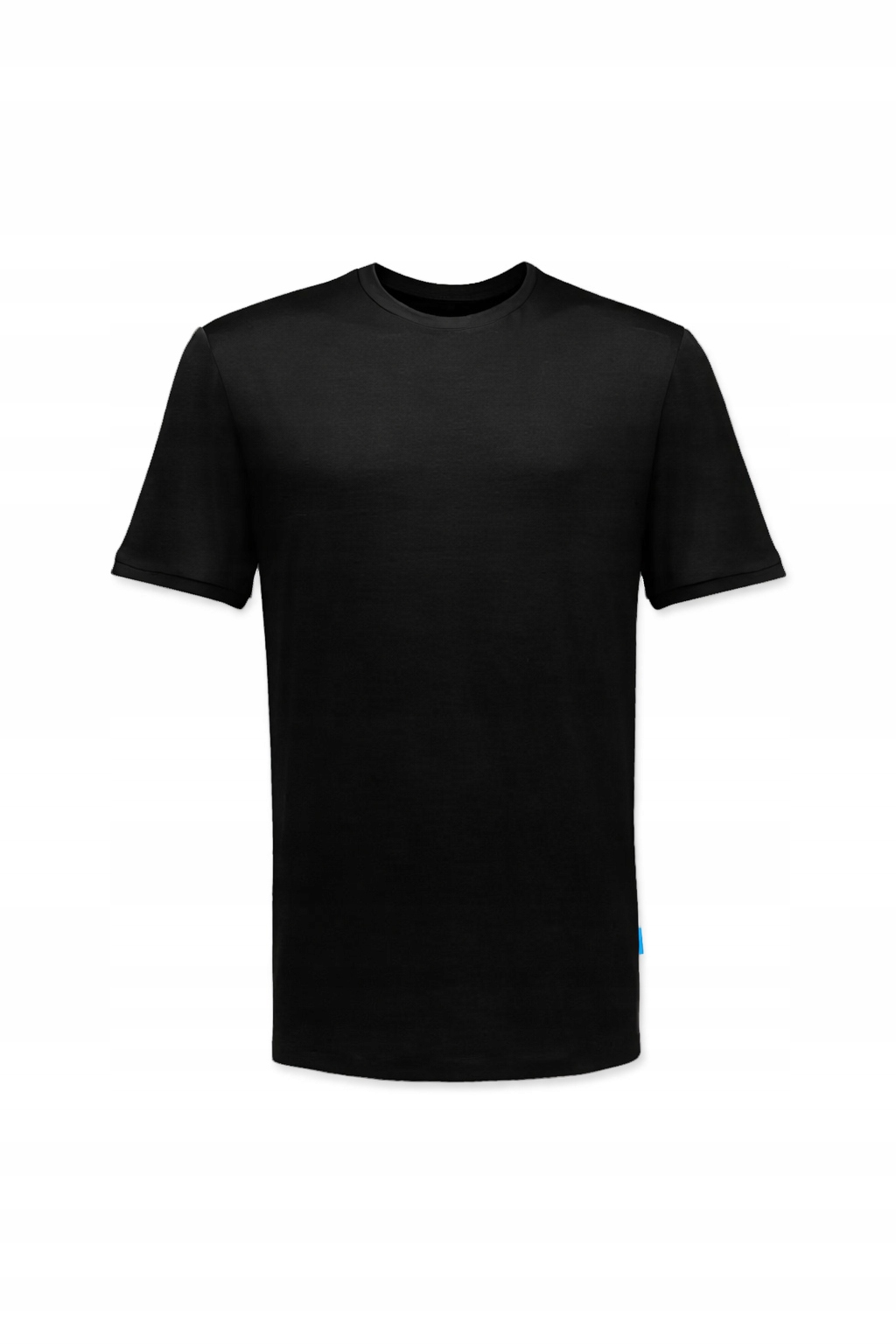 T-shirt z wełny merino 100% męski czarny oddychający pod marynarkę rozm. L
