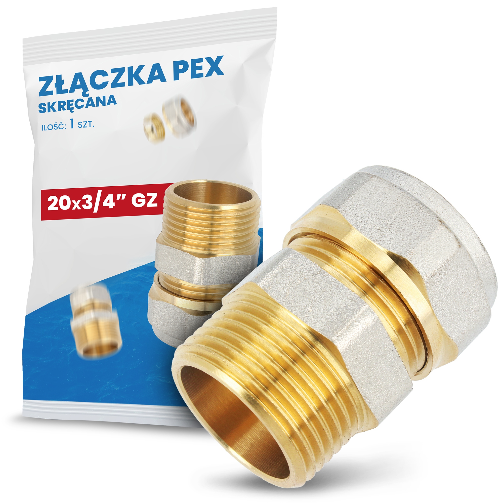 

Złączka Pex Alupex Skręcana Nypel Mufa 20x3/4'' Gz