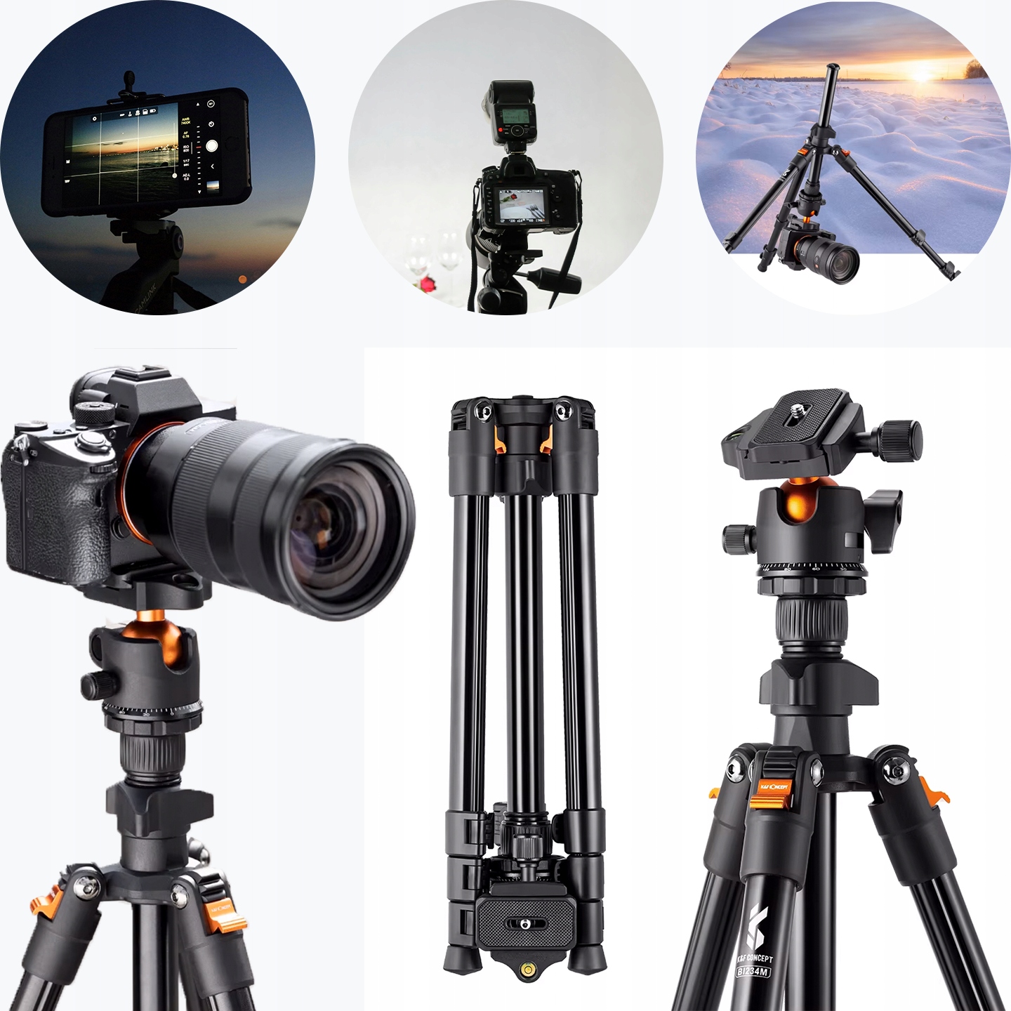 Stativ Na Fotoaparát Kameru stabilizátor s hlavou 360 tripod stojan Fotografie