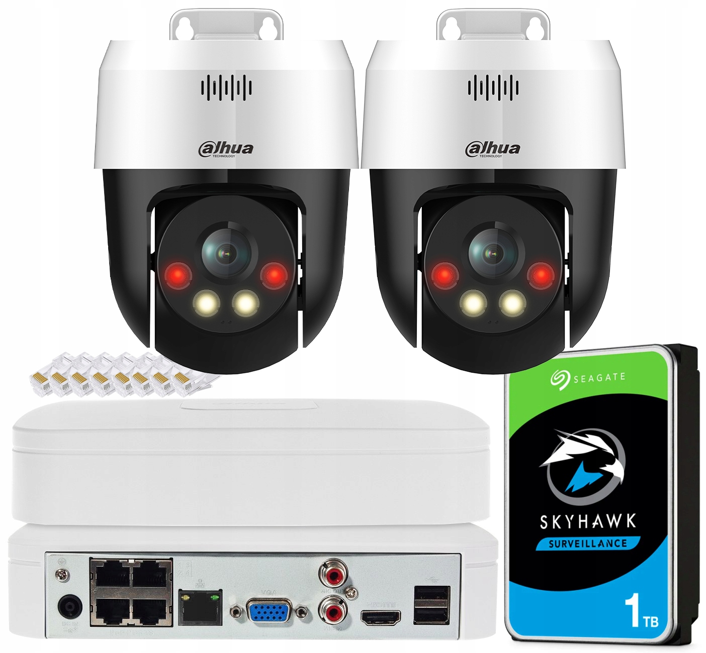 Sada na monitorovanie Dahua 5Mpx 360° Dual Light rekordér 4 kanály Hdd 1TB