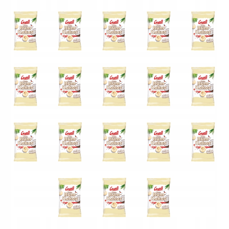 Casali dražé rum-kokos v bílé čokoládě 100 g X18