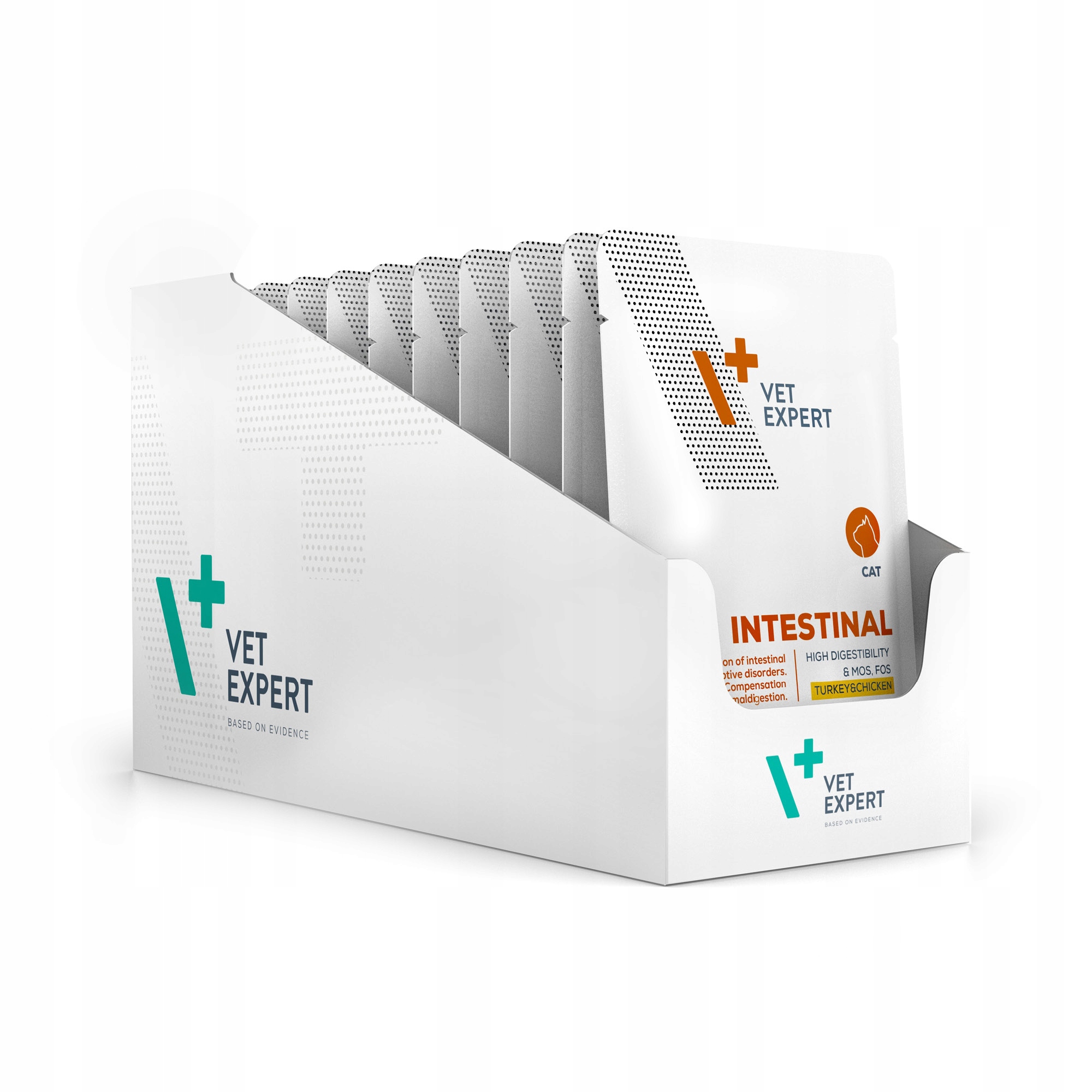 Vet Expert Intestinal Cat Turkey&Chicken 12x100g Zaburzenia Trawienia Kot