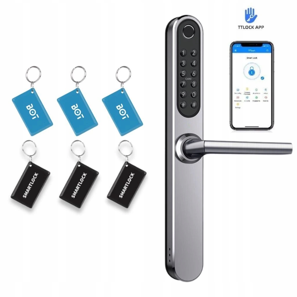 Bot Chytrá kľučka TTLock H1P s tlačidlami strieborná 72 mm