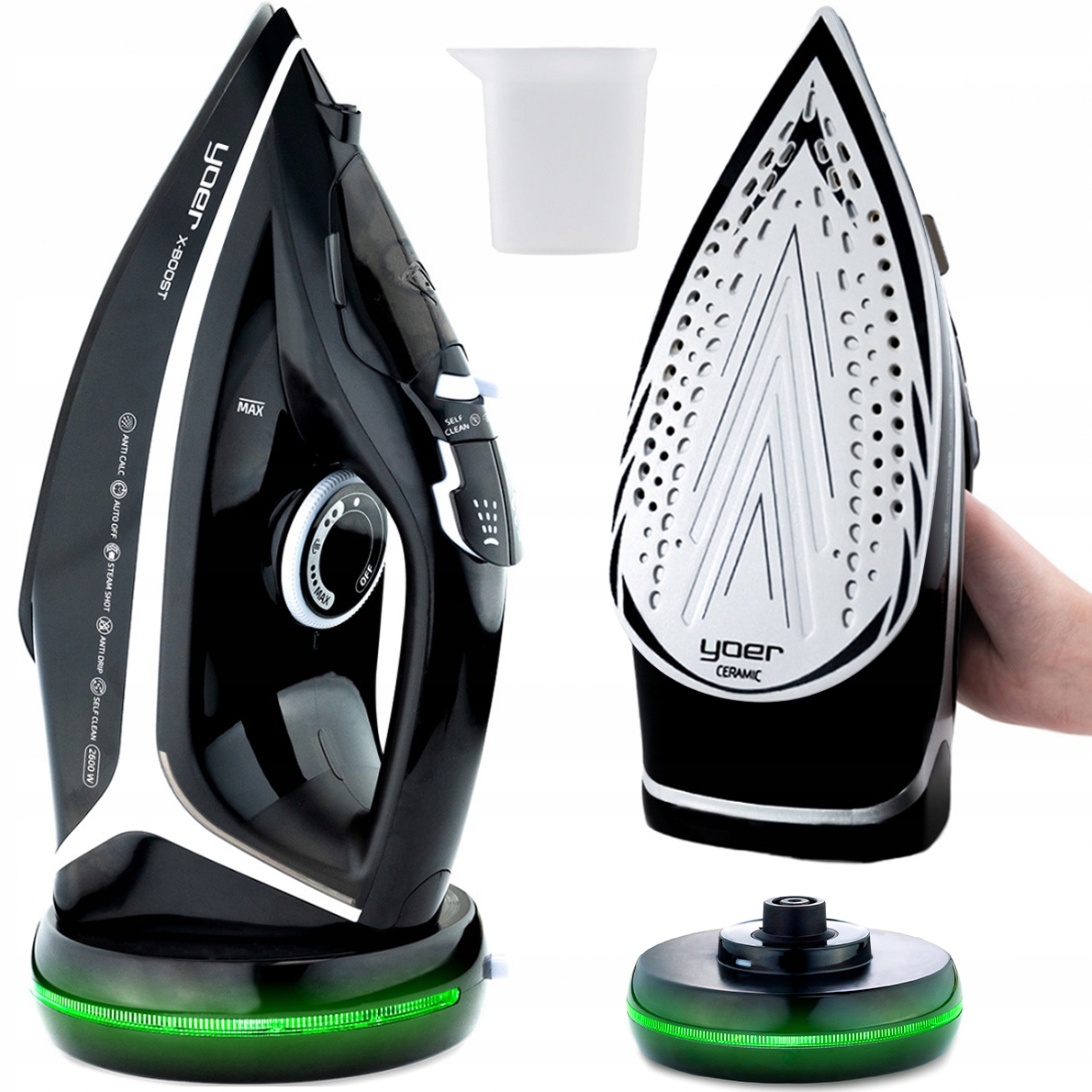 

Bezprzewodowe Żelazko Parowe Yoer CERAMICZNE+2600W