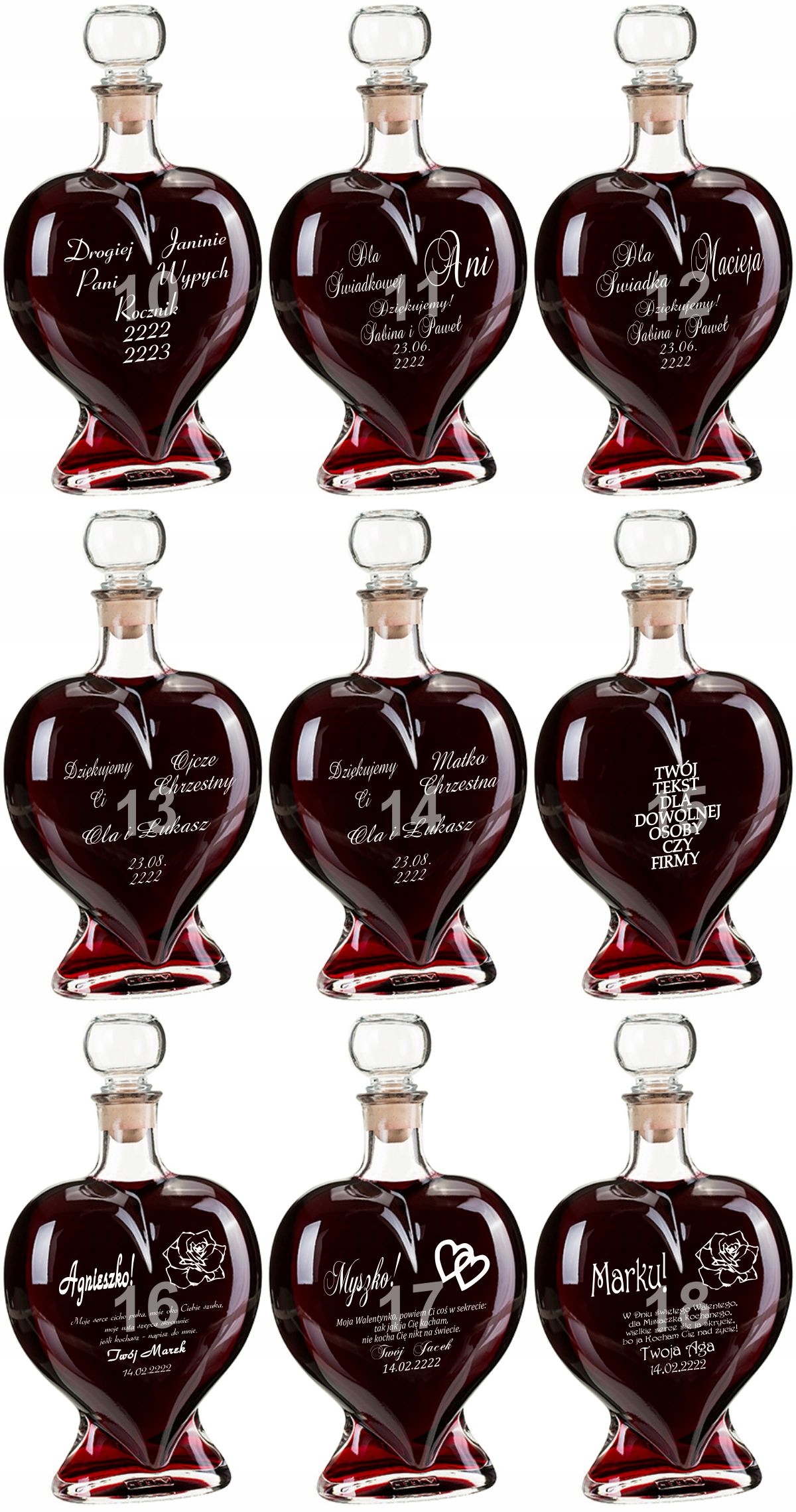 Karafka z grawerem na rocznicę ślubu rocznica 50 Rodzaj karafka