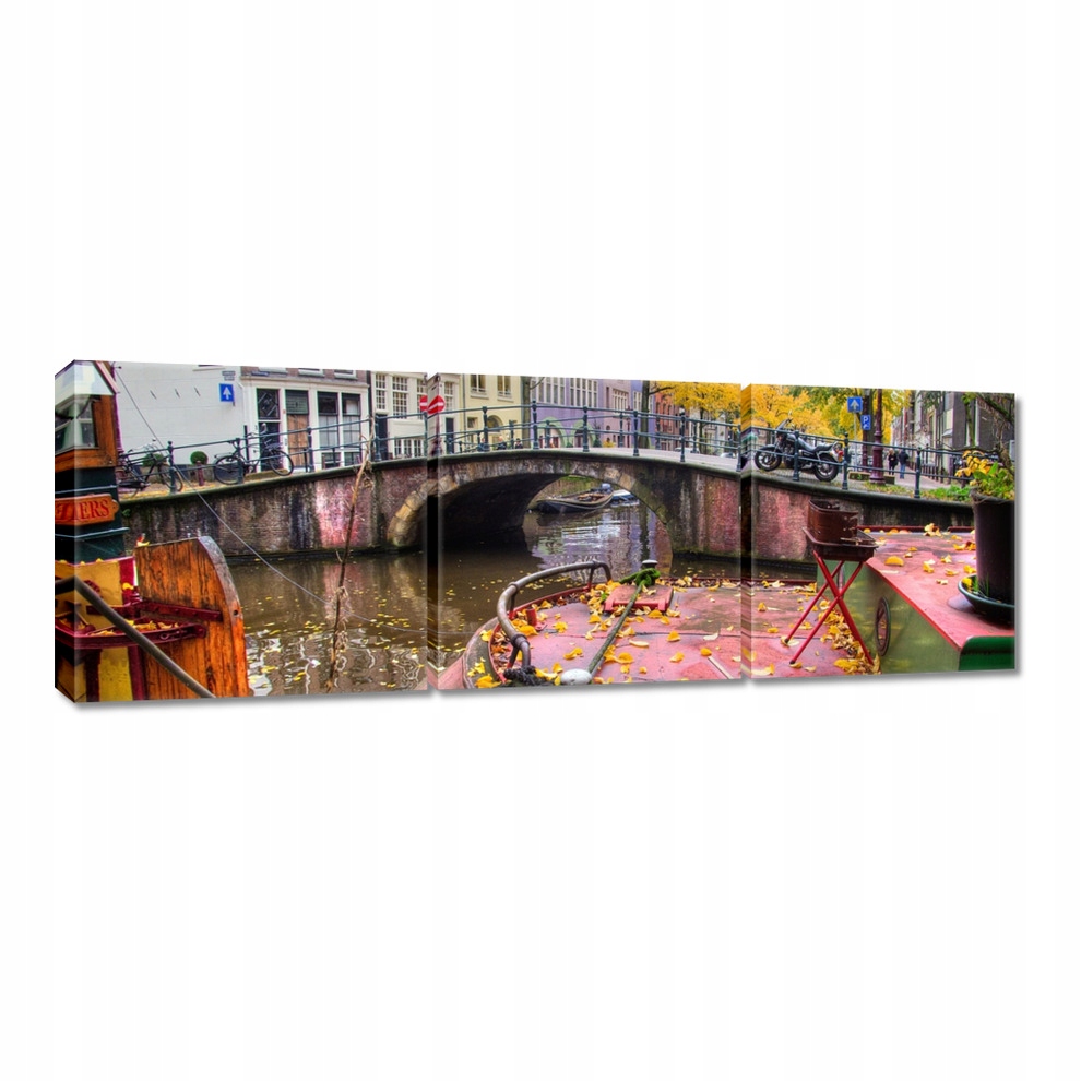 

Obrazy 60x20 Różowy mostek Amsterdam