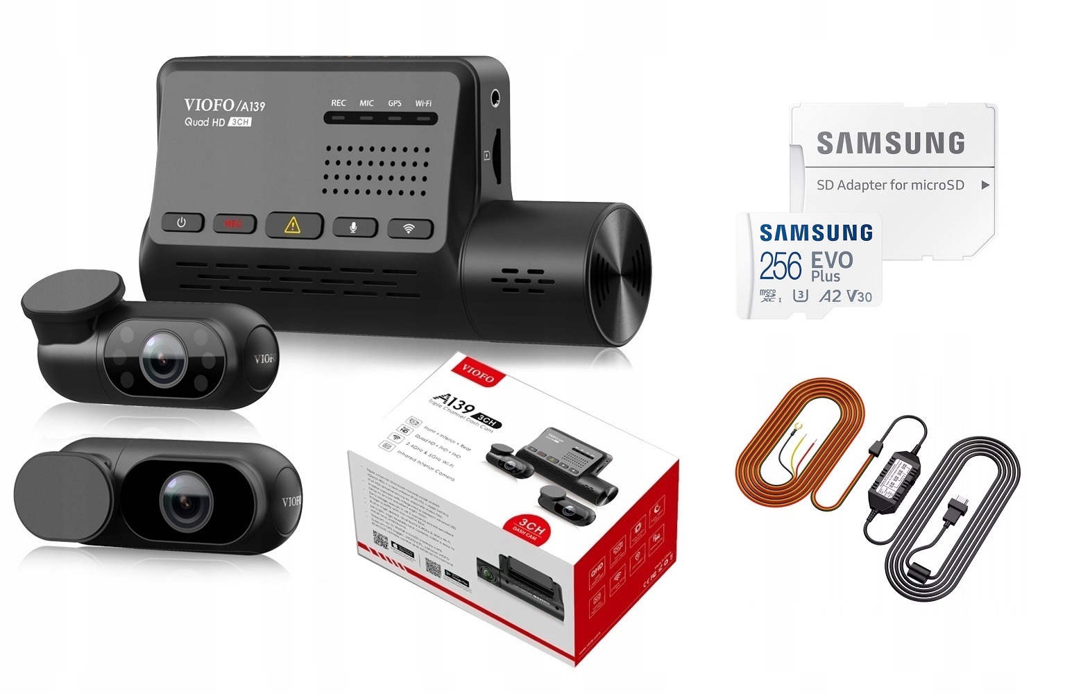

Rejestrator Viofo A139 3CH Gps Wifi Acc 256GB
