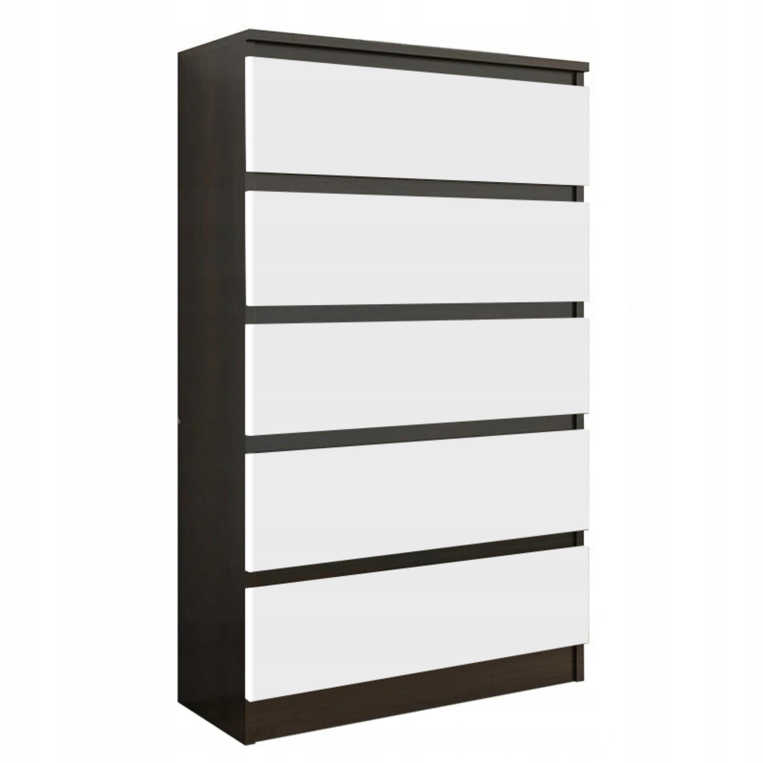 

Komoda 5 szuflad duża 70cm RR-5 MIX Wenge Biały