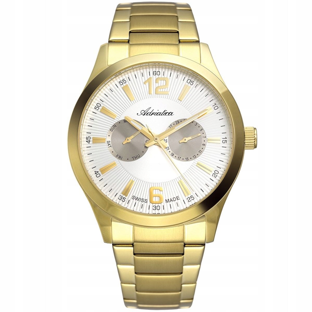 Pánské Hodinky Adriatica s náramkem A8257.1153QF Multifunkční Swiss