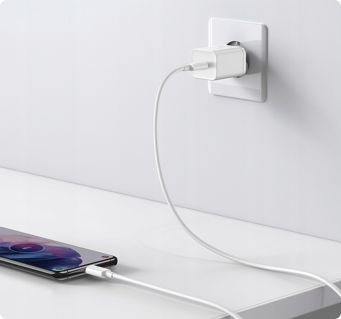 BASEUS ZESTAW SZYBKA ŁADOWARKA DO TELEFONU ZASILACZ USB-C 25W, KABEL TYPE-C Długość przewodu 1 m
