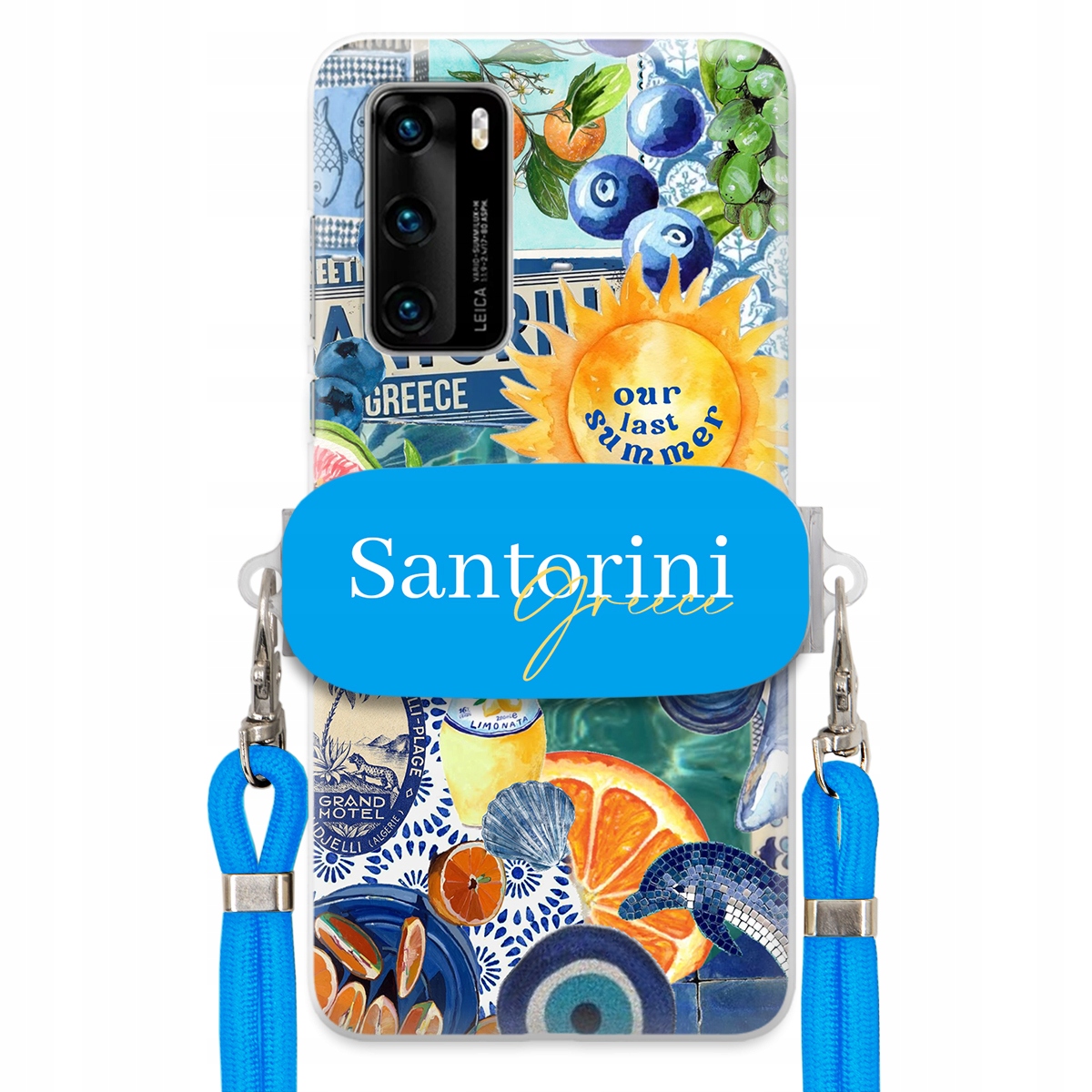 Puzdro pre Huawei Mate 40 Lite Modré vodítko držiak Santorini Sea Vibes