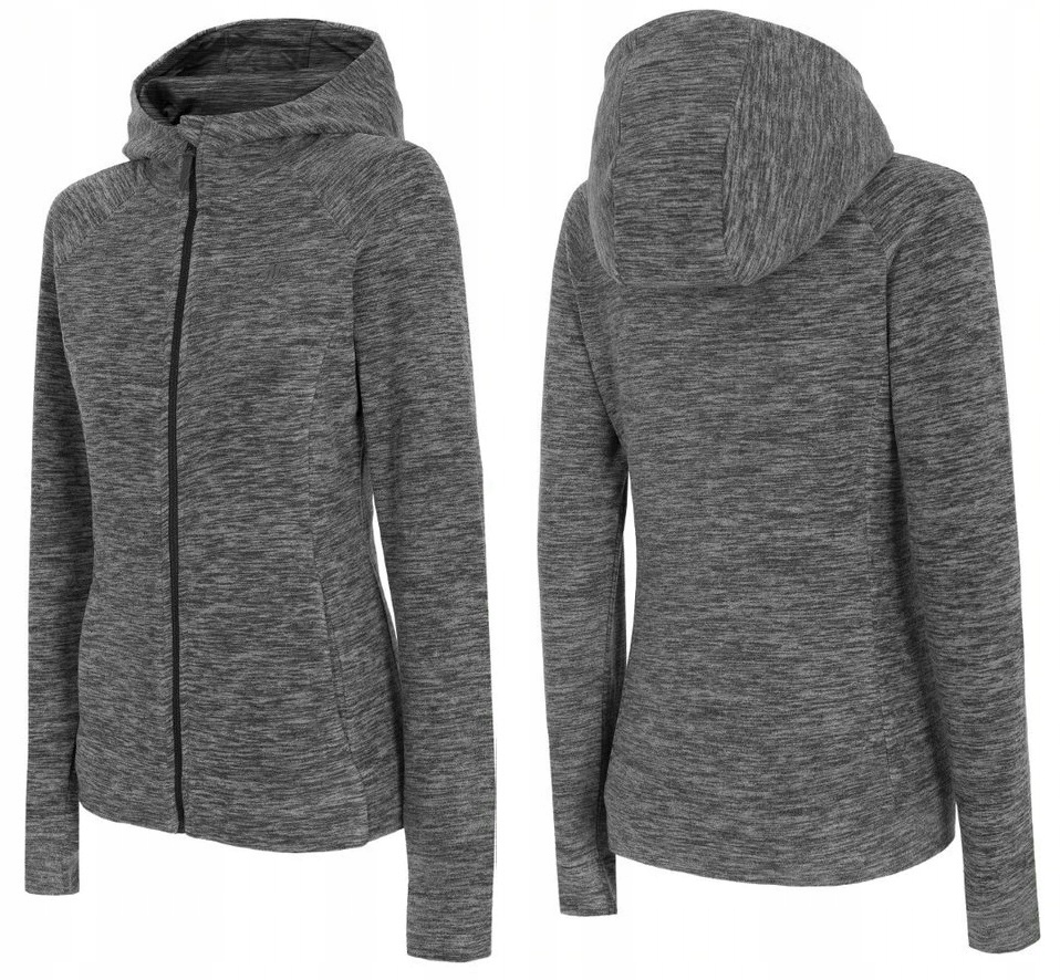 

4F Bluza Damska Polarowa Kaptur PLD351 Szary L
