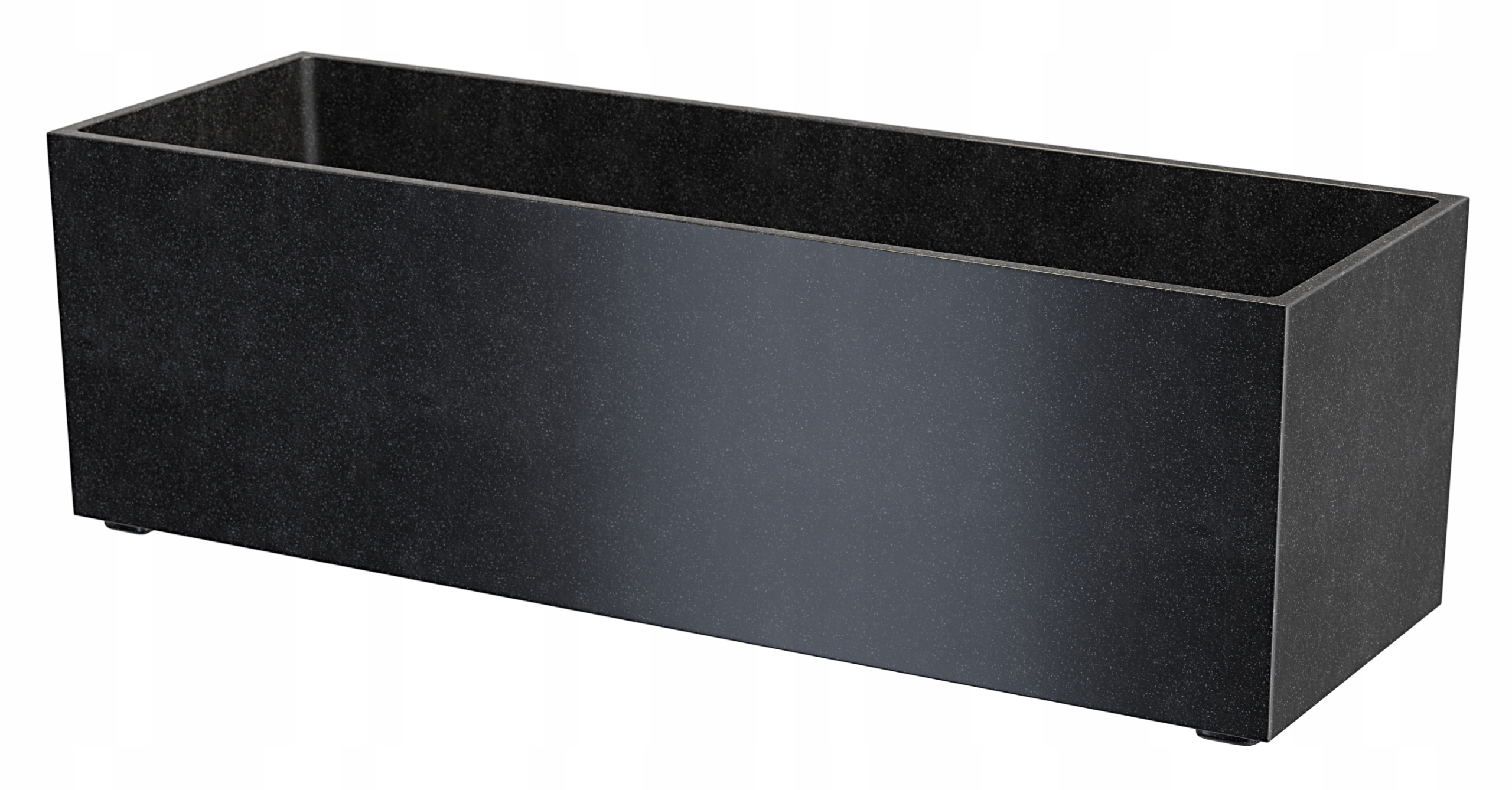 Veľká Záhradná Skrinka, čierna, Granitový Kvetináč