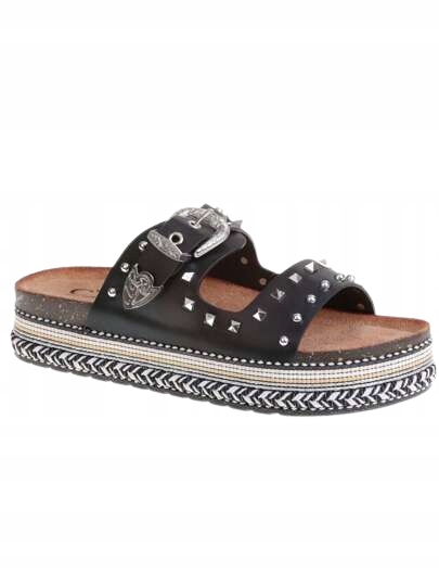 Shein Černé Nazouváky Botky Na Platformě S Cvíčky, Ležérní 40 1HA