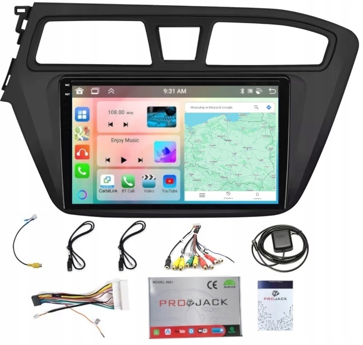 Gps Navigace A Android Hyundai I20 2015-2017 Carplay Wifi 4GB 64GB