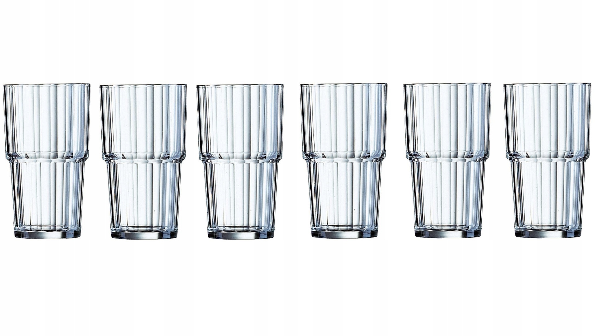 

Szklanki Wysokie 320 ML Szkło Hartowane 6 Sztuk