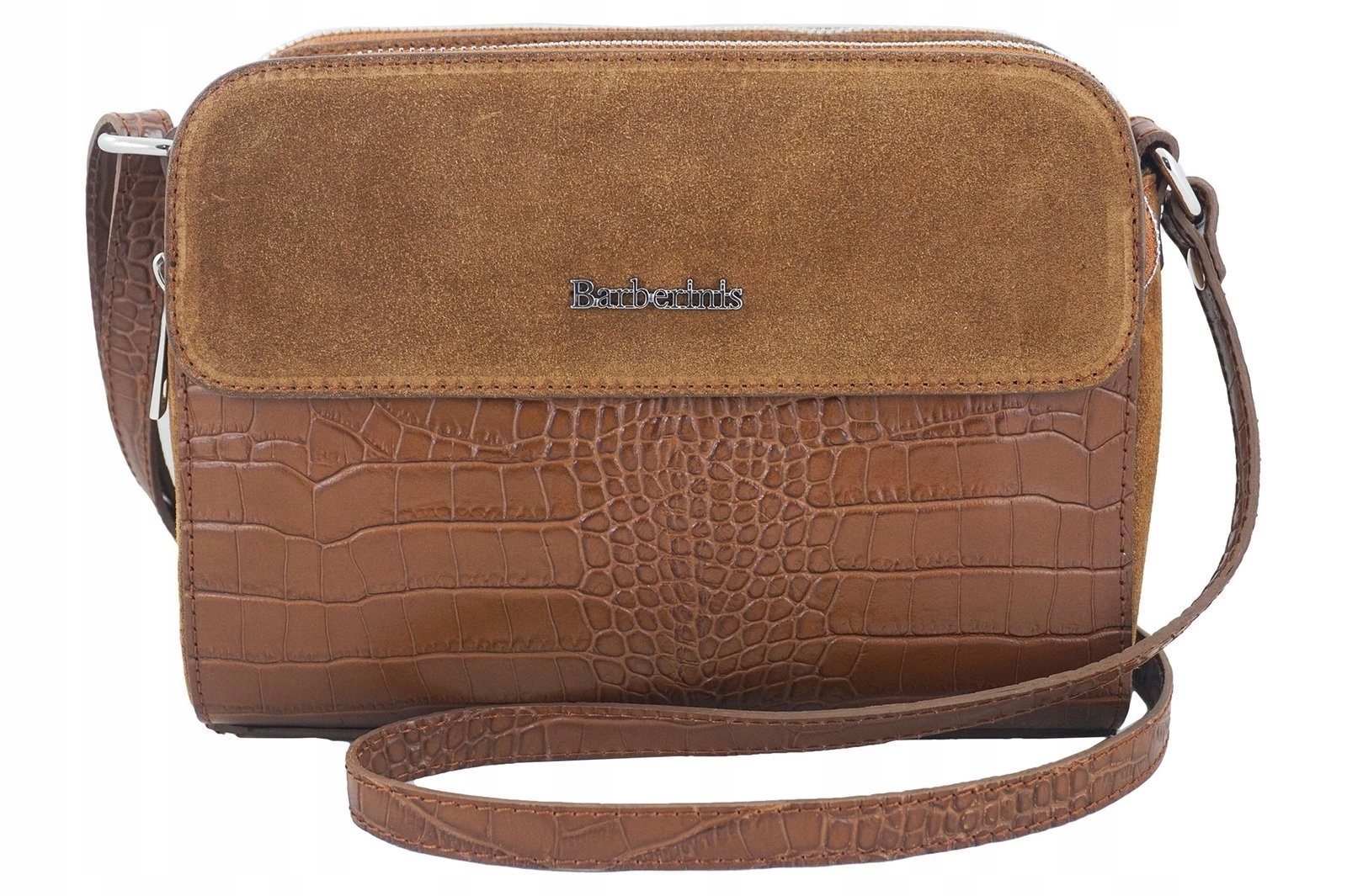Dámská kožená kabelka crossbody kabelka přes rameno hnědá světlá