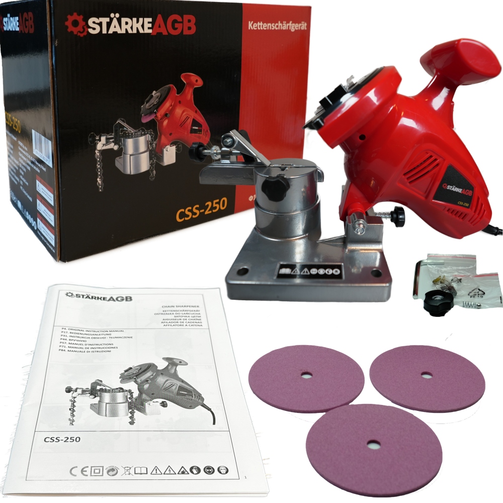 OSTRZAŁKA ŁAŃCUCHÓW StarkeAGB CSS-250, 8400 obrotów/min ALUMINIUM+ 3 TARCZE