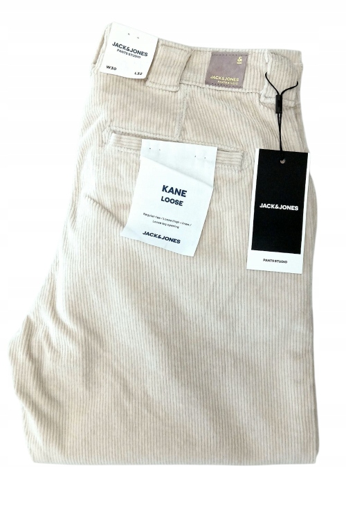 Jack & Jones Kane Loose Moonbeam Béžové pánské kalhoty W30 L34