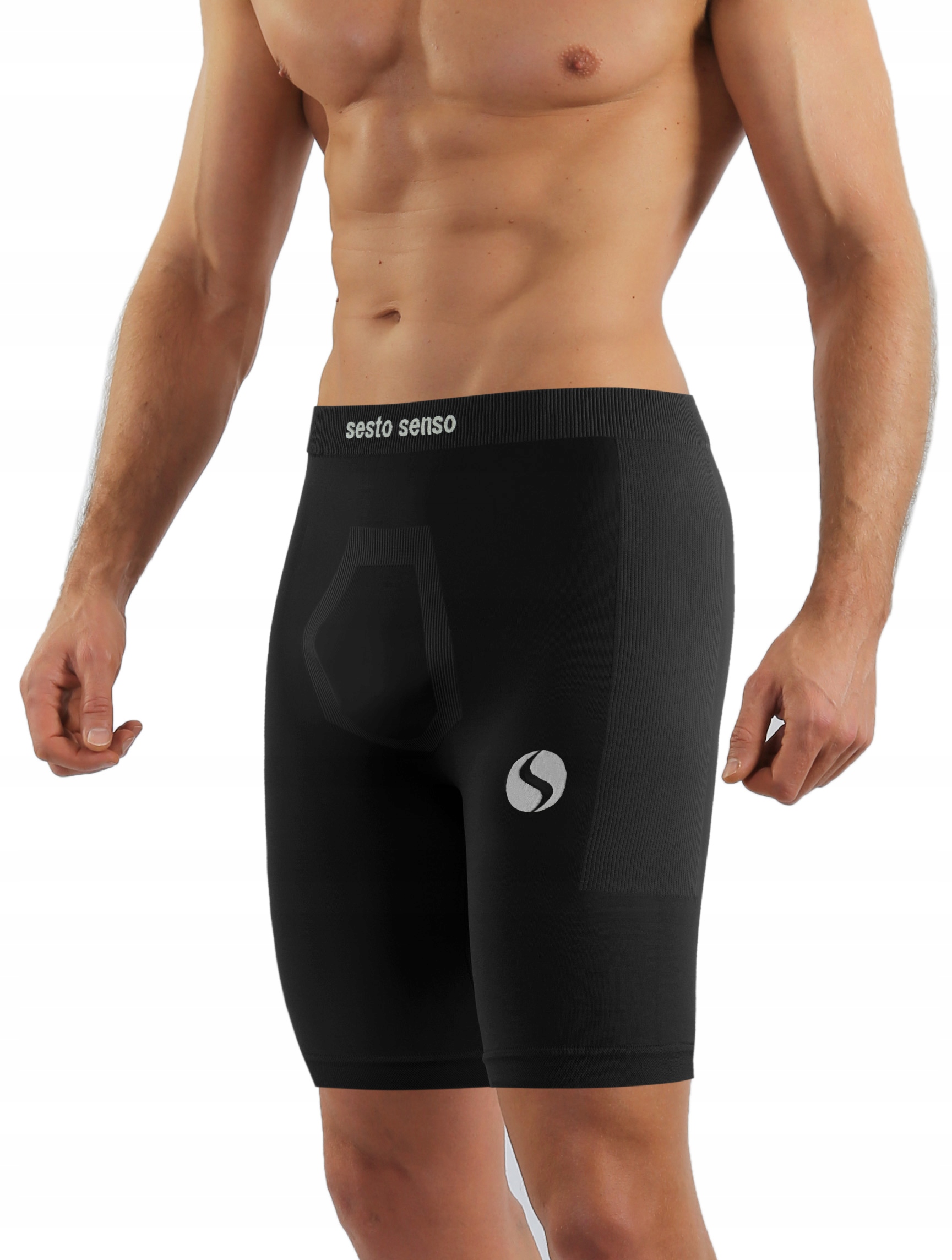 Sesto Senso Męskie Spodenki Sportowe Termoaktywne XXL/3XL Czarne
