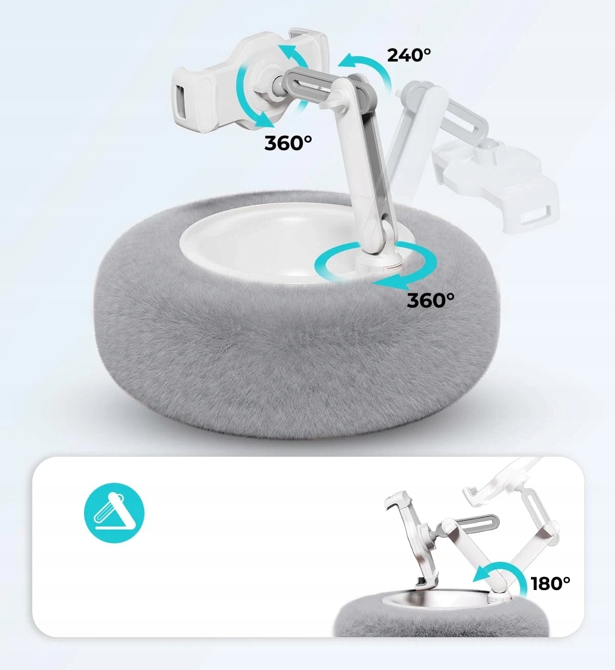 Regulovatelný Stojan Polštář Pro Zařízení 4,7-13 Palců Na Postel A Pohovku