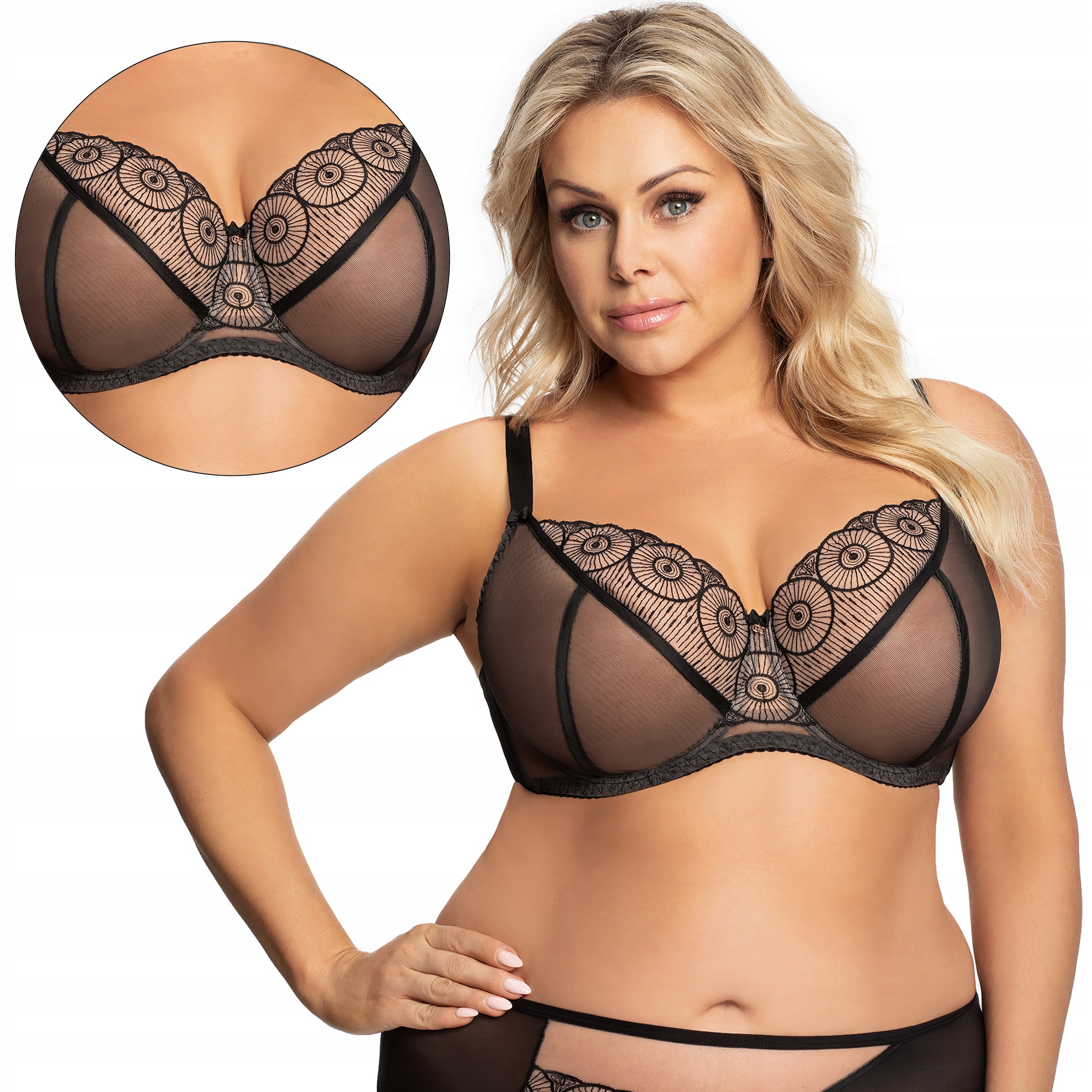 

Miękki biustonosz Gorsenia K683 Lara Czarny, 75G