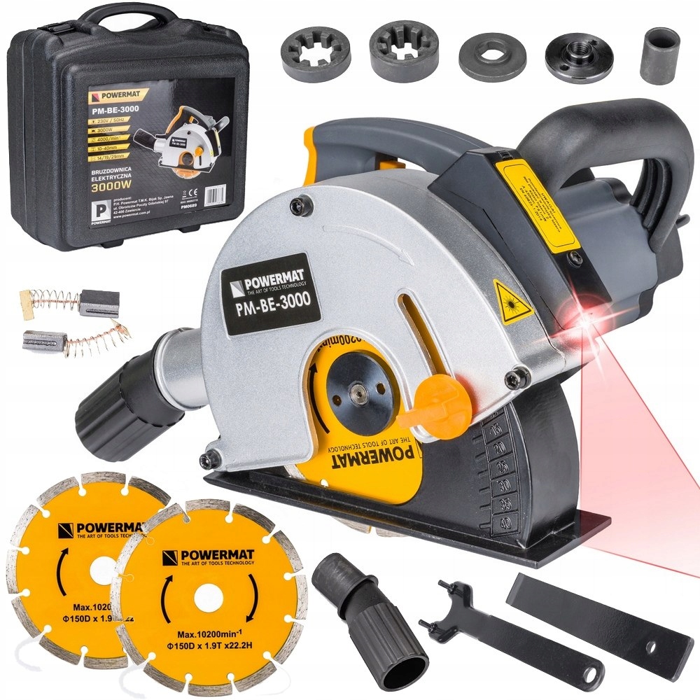 

Bruzdownica Elektryczna 3000W 150MM Walizka Laser