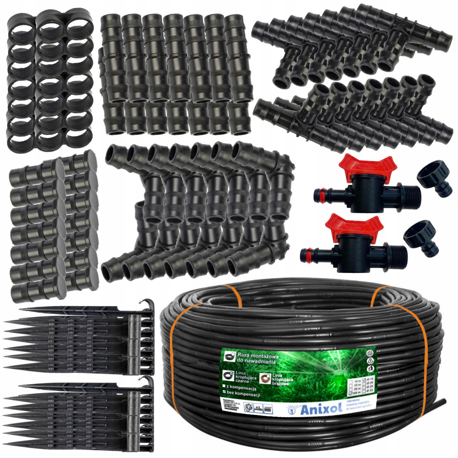 Linia kroplująca (Wzmocniona) 100m 174 akcesoria XXL Aqualine