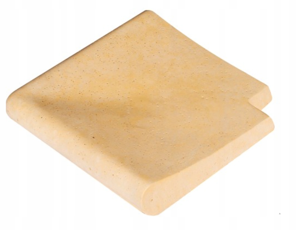 Kamień brzegowy do basenu Bordo Rosalind piaskowy narożny wewnętrzny