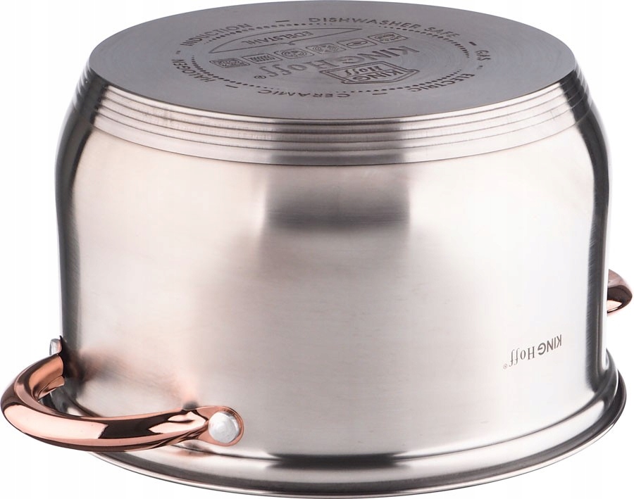 GARNKI KOMPLET ZESTAW GARNKÓW Z POKRYWKĄ 6 EL stal Marka Kinghoff